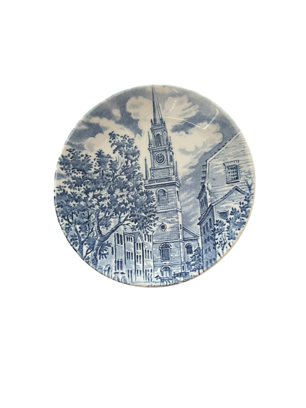 Liberty Blue Ironstone Coaster the Old North Church